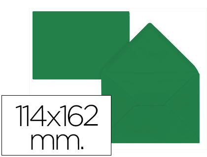 15 sobres Liderpapel 114x162mm. offset 80g/m² color verde acebo